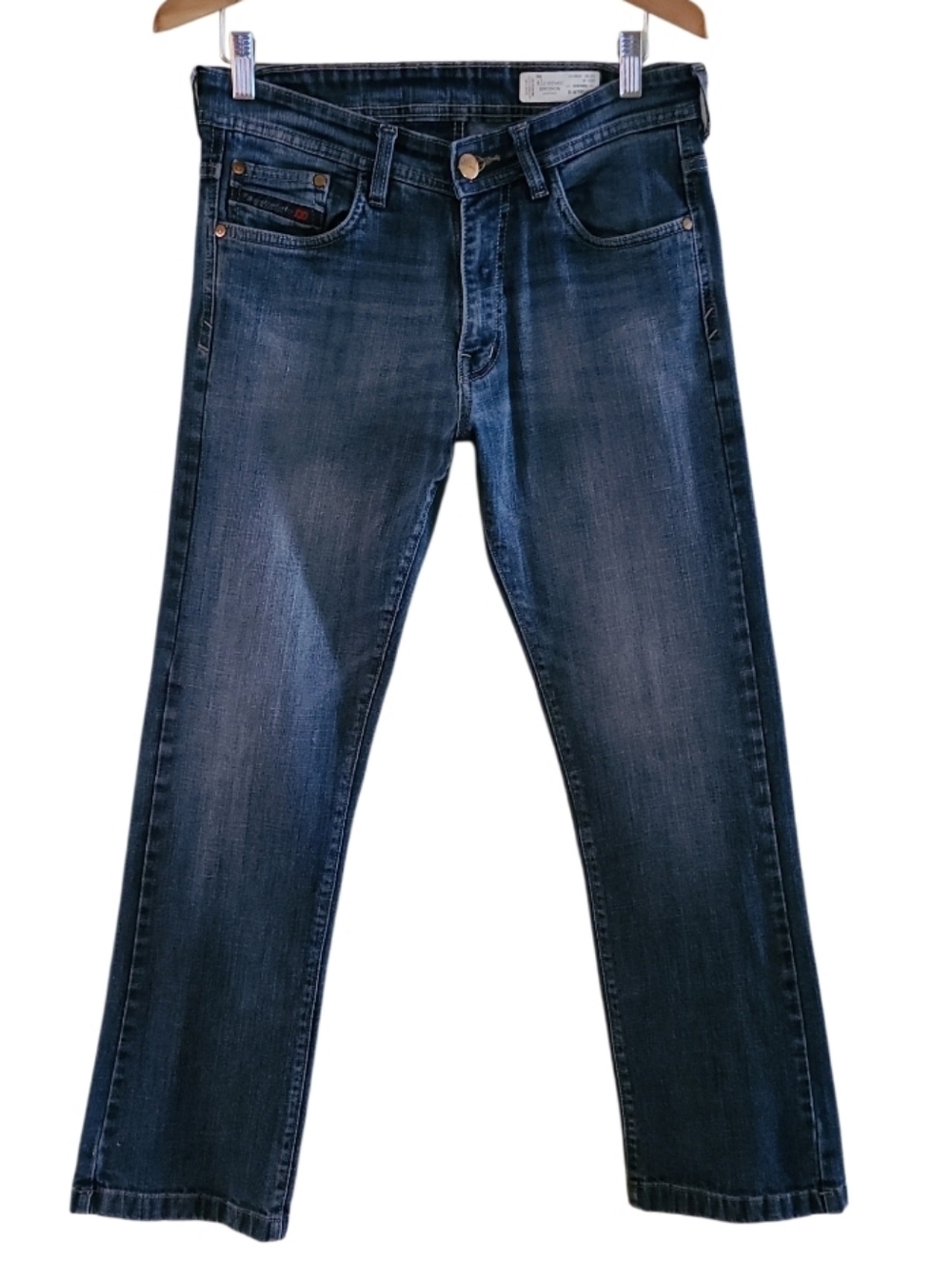 Diesel Co D-Strukt Slim Straight Leg Jeans Medium Dark Wash Fade Made In Italy